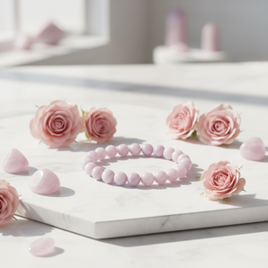 Pink Kunzite Bracelet Heart Healing, Compassion & Inner Peace - Heavenly Crystals Online