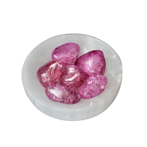 Pink Crackle Quartz Tumbled Stones