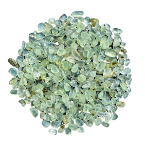Prehnite with Black Tourmaline (100g) Pouch for Peace & Shielding - Heavenly Crystals Online