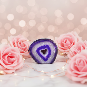 Purple Agate Cave (376g) – Calming, Protective & Soft Ambient Energy - Heavenly Crystals Online