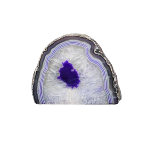Purple Agate Cave Candle Holder include tealight candle (1.397kg) Calm, Protection & Ambient Glow - Heavenly Crystals Online