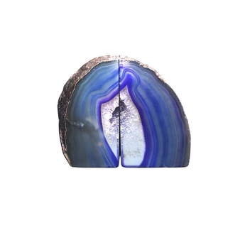 Purple Agate Crystal Bookends (1.018 kg) Natural Agate Pair - Heavenly Crystals Online