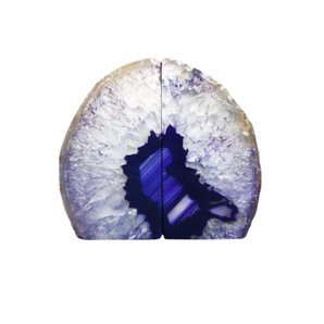 Purple Agate Crystal Bookends (1.438 kg) Natural Agate Pair - Heavenly Crystals Online
