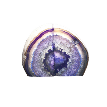 Purple Agate Crystal Bookends (1.614 kg) Natural Agate Pair - Heavenly Crystals Online