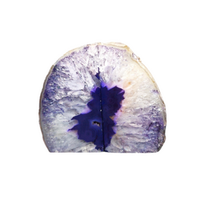 Purple Agate Crystal Bookends (1.659 kg) Natural Agate Pair - Heavenly Crystals Online