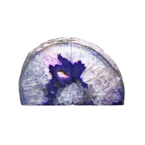 Purple Agate Crystal Bookends (2.590 kg) Natural Agate Pair - Heavenly Crystals Online