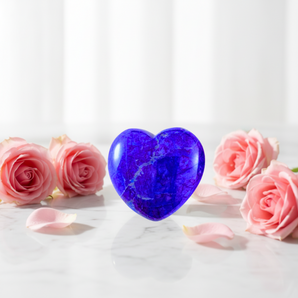 Purple Dyed Howlite Heart (40mm) – Calm, Intuition & Emotional Balance - Heavenly Crystals Online