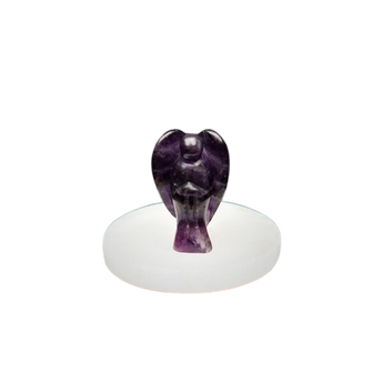 Purple Fluorite Angel (50mm) – Hand‑Carved Guardian for Intuition, Clarity & Spiritual Protection - Heavenly Crystals Online