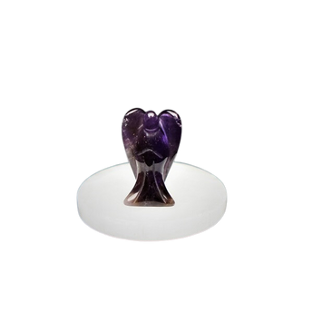 Purple Fluorite Angel (50mm) – Hand‑Carved Guardian for Intuition, Clarity & Spiritual Protection - Heavenly Crystals Online