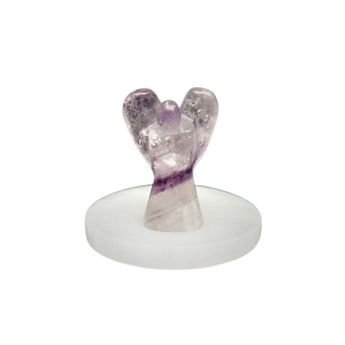 Purple Fluorite Angel (58mm) – Hand‑Carved Guardian for Intuition, Clarity & Spiritual Protection - Heavenly Crystals Online