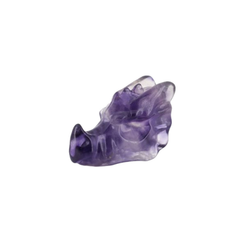 Purple Fluorite Dragon Head (26g) - Intuition, Protection & Spiritual Wisdom - Heavenly Crystals Online