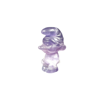 Purple Fluorite Smurf Carving (78g) – Intuition, Calm & Playful Spiritual Energy - Heavenly Crystals Online