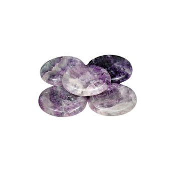 Purple Fluorite Thumb Worry Stone – Intuition, Calm & Mental Clarity - Heavenly Crystals Online