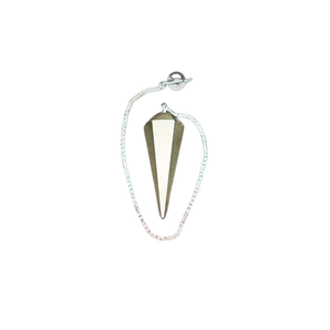 Pyrite Faceted Pendulum with Velvet Pouch – Protection, Confidence & Manifestation - Heavenly Crystals Online