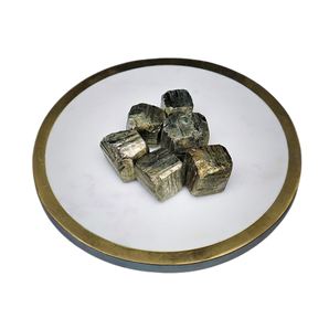 Pyrite Square Tumbled Stone XXL - Confidence, Protection & Abundance Energy - Heavenly Crystals Online
