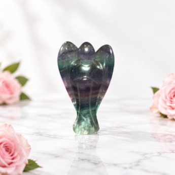 Rainbow Fluorite Angel (85g) – Clarity, Focus & Emotional Balance - Heavenly Crystals Online