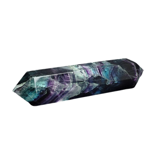 Rainbow Fluorite Double Terminated Massage Wand (513g) – Clarity, Focus & Energy Alignment - Heavenly Crystals Online