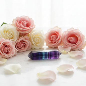 Rainbow Fluorite Double Terminated Massage Wand (74g) – Clarity, Focus & Energy Alignment - Heavenly Crystals Online