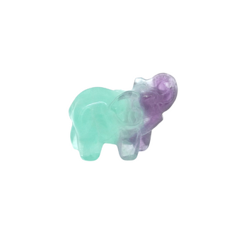 Rainbow Fluorite Elephant (108g) – Clarity, Intuition & Aura‑Balancing Energy - Heavenly Crystals Online