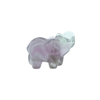 Rainbow Fluorite Elephant (109g) – Clarity, Intuition & Aura‑Balancing Energy - Heavenly Crystals Online
