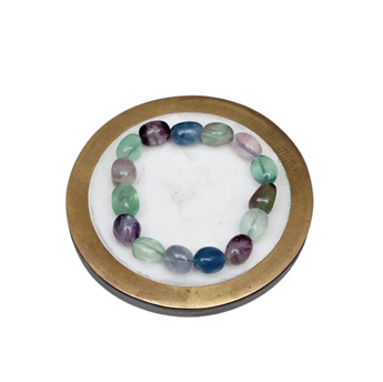 Rainbow Fluorite Tumbled Bracelet – Clarity, Focus & Emotional Balance - Heavenly Crystals Online