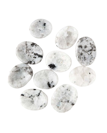 Rainbow Moonstone Thumb Worry Stone – Intuition, Feminine Energy & Emotional Balance - Heavenly Crystals Online