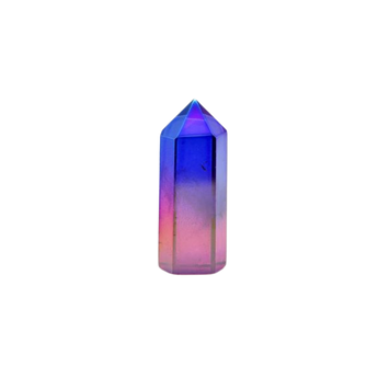 Red & Blue Aura Quartz Generator Point (37g) - Vitality, Intuition & High‑Vibration Energy - Heavenly Crystals Online
