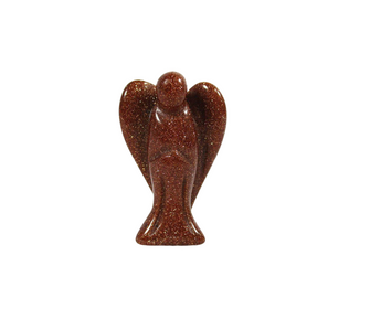 Red Goldstone Angel (50mm) – Hand‑Carved Guardian for Confidence, Vitality & Positive Energy - Heavenly Crystals Online