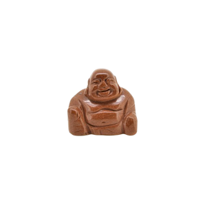 Red Goldstone Buddha (72g) (Manmade - glass with copper) - Vitality, Confidence & Positive Energy - Heavenly Crystals Online