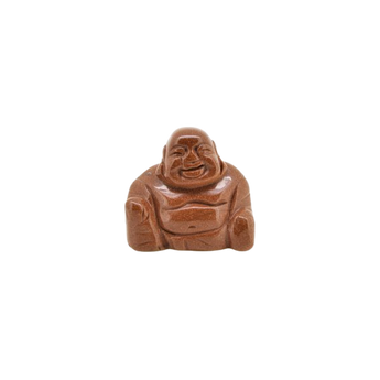 Red Goldstone Buddha (72g) (Manmade - glass with copper) - Vitality, Confidence & Positive Energy - Heavenly Crystals Online