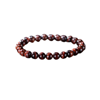 Red Tigers Eye Bracelet (8mm) Motivation, Confidence & Grounding Energy - Heavenly Crystals Online