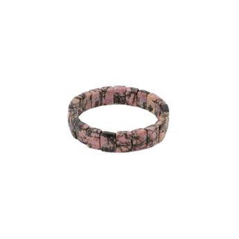 Rhodonite Bracelet (14mm x 8mm) Emotional Healing, Compassion & Inner Balance - Heavenly Crystals Online