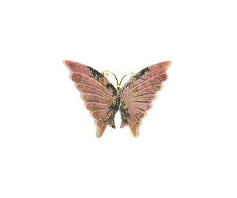 Rhodonite Butterfly (139g) Natural Crystal Carving for Heart Healing & Emotional Balance - Heavenly Crystals Online