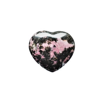 Rhodonite Heart with stand (225g) – Compassion, Emotional Healing & Heart Chakra - Heavenly Crystals Online