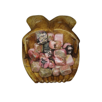 Rhodonite Square Tumbled Stone – Heart Healing, Compassion & Emotional Balance - Heavenly Crystals Online
