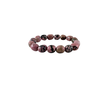 Rhodonite Tumble Bracelet (9mm) Emotional Healing, Compassion & Inner Balance - Heavenly Crystals Online