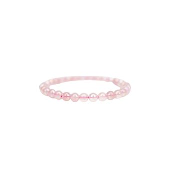 Rose Aura Quartz Bracelet (8mm) Heart Chakra, Positivity & Emotional Healing - Heavenly Crystals Online