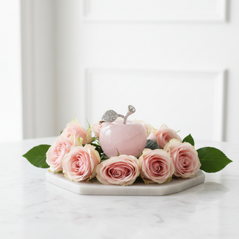 Rose Quartz Crystal Apple – Self‑Love, Calm & Emotional Healing - Heavenly Crystals Online