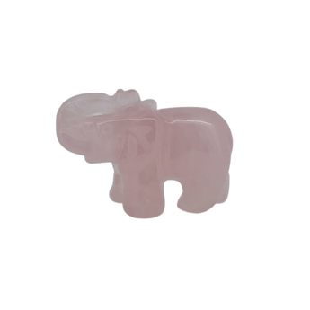 Rose Quartz Elephant (41g) – Love, Compassion & Heart‑Healing Energy - Heavenly Crystals Online