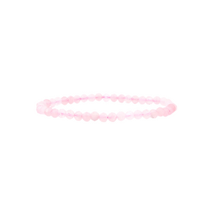 Rose Quartz Faceted Bracelet (3mm) - Heart Chakra, Positivity & Emotional Healing - Heavenly Crystals Online