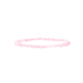 Rose Quartz Faceted Bracelet (3mm) - Heart Chakra, Positivity & Emotional Healing - Heavenly Crystals Online