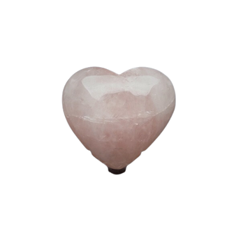 Rose Quartz Heart (291g) with stand – Love, Compassion & Emotional Healing - Heavenly Crystals Online