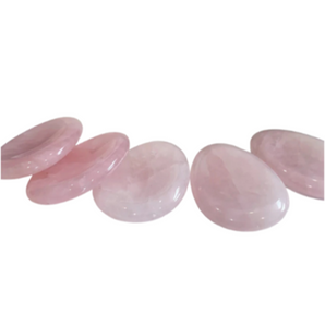Rose Quartz Thumb Worry Stone – Crystal for Calm, Love & Heart Healing - Heavenly Crystals Online