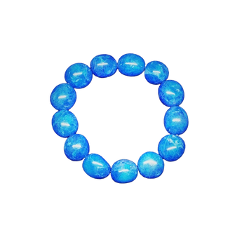 Royal Blue Dyed Howlite Nugget Bracelet (12mm) Calm, Clarity & Soothing Energy - Heavenly Crystals Online