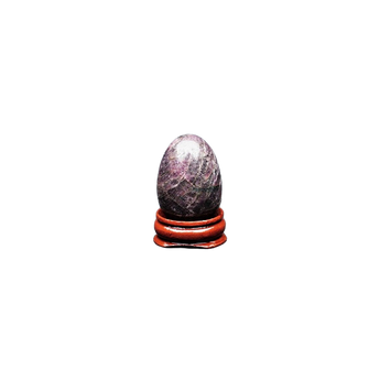 Ruby Egg with Wooden Stand (60g) – The Stone of Passion, Courage & Vitality - Heavenly Crystals Online