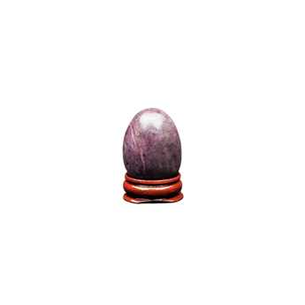 Ruby Egg with Wooden Stand (72g) – The Stone of Passion, Courage & Vitality - Heavenly Crystals Online