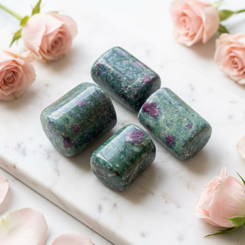 Ruby in Fuchsite Dark Tumbled Stone – Heart Healing, Compassion & Emotional Strength - Heavenly Crystals Online