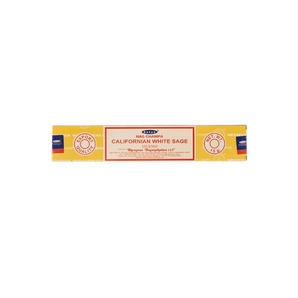Satya Californian White Sage Incense Sticks – Purifying Aroma for Cleansing & Meditation - Heavenly Crystals Online