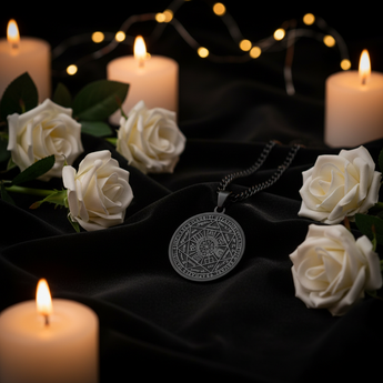 Seal of the Seven Archangels Pendant & Chain – Black-Tone | Divine Protection & Angelic Guidance – Heavenly Crystals Online