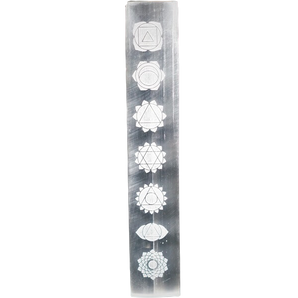 Selenite Chakra Charging Platform Laser Engraved - Heavenly Crystals Online